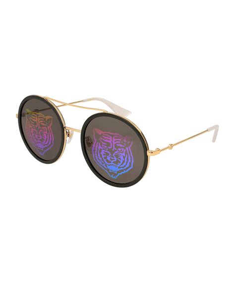 gucci tiger round sunglasses|gucci round sunglasses women's.